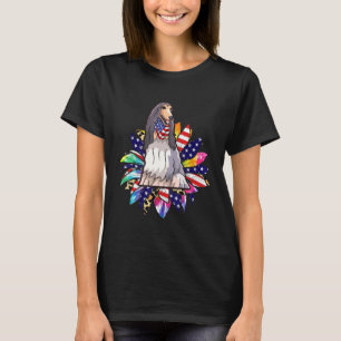 T-shirt Drapeau Tournesol Américain Propriétaires de chien