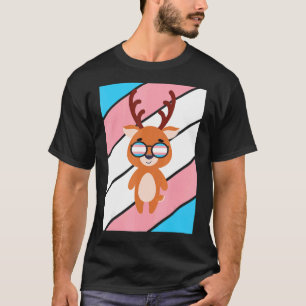 T-shirt Drapeau transgenre de la Fierté de Cerf LGBTQ Fièr