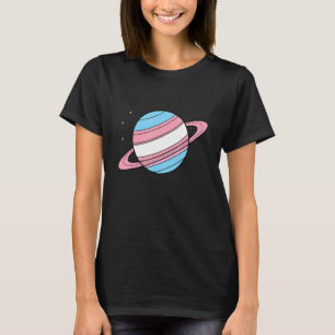 T-shirt Drapeau Transgenre Fierté Trans Saturn Lgbt Transs