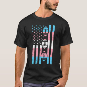 T-shirt Drapeau transgenre Football américain Trans Pride