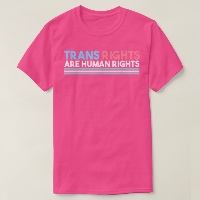 T-shirt Drapeau transgenre LGBT - Les droits trans sont de (Design devant)