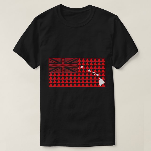 T-shirt Drapeau tribal hawaïen, T-shirt État d'Haw (Design devant)