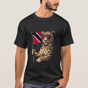 T-shirt Drapeau Trinité-Et-Tobago Leopard Fierté Trinidadi