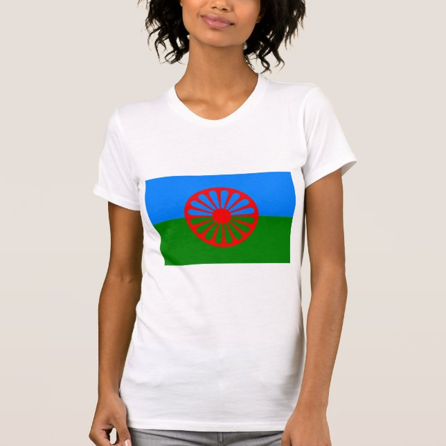 T-shirt Drapeau tzigane romani officiel (Devant)