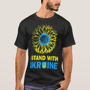 T-shirt Drapeau Ukraine Je suis avec Ukraine Tournesol Ukr