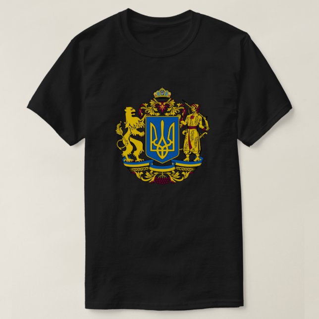 T-shirt Drapeau ukrainien Armoiries tryzub Symbole nationa (Design devant)