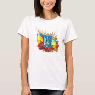 T-shirt Drapeau ukrainien et armoiries.