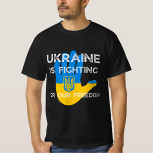 T-shirt Drapeau ukrainien soutenant le design Ukraine lutt