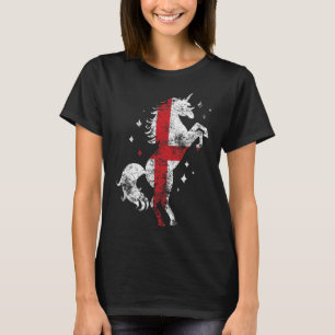 T-shirt Drapeau Unicorn Vintage Retro England