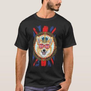 T-shirt Drapeau Union Jack Avec Corgi Pour Enfants & Briti