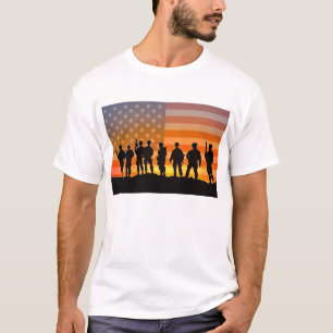 T-SHIRT DRAPEAU US COMBAT SQUAD
