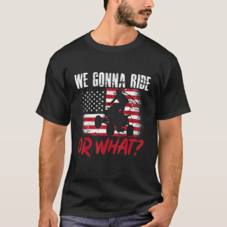 T-shirt Drapeau US Quad VTT Nous Allons Faire Le Voyage Ou