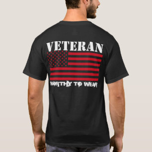 T-shirt Drapeau US USMC RED - Vétéran - À Porter