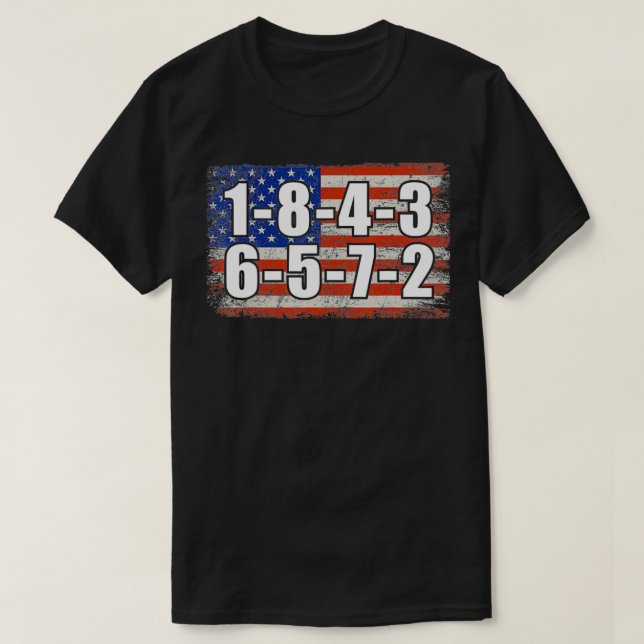 T-shirt Drapeau USA 18436572 - Commande de démarrage Moteu (Design devant)