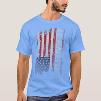 T-shirt Drapeau USA agriculteur vintage agriculteurs améri