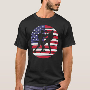 T-shirt Drapeau Usa Amusant Avec Coupure D'Une Paire De Bo