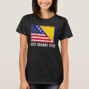 T-shirt Drapeau Usa Bosnie-Herzégovine Drapeau Best Granny