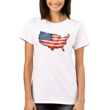 Drapeau USA Carte - J'aime mon pays Patriotique