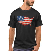 Drapeau USA Carte - J'aime mon pays Patriotique