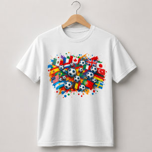 T-Shirt Drapeau USA Coupe du Monde de Football 202