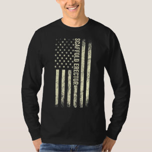 T-shirt Drapeau Usa échafaudage Fière échafaudage américai