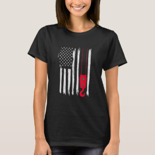 T-shirt Drapeau Usa en détresse de l'opérateur de grue mob