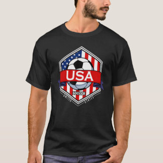 T-shirt Drapeau USA Foot de footballeur patriotique améric