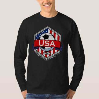 T-shirt Drapeau USA Footballeur Américain Patriote Support