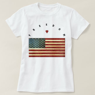 T-shirt Drapeau USA Freedom Drapeau Classique Autocollant