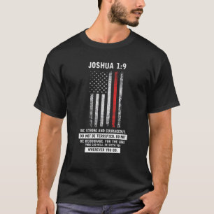 T-shirt Drapeau Usa Inspirant Chrétiens Pompiers Catholiqu