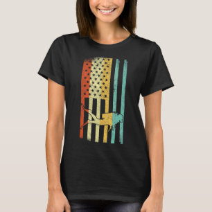 T-shirt Drapeau Usa Retro Plongée Plongée Plongée Plongée 