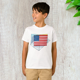 T-shirt Drapeau USA Sur Carte
