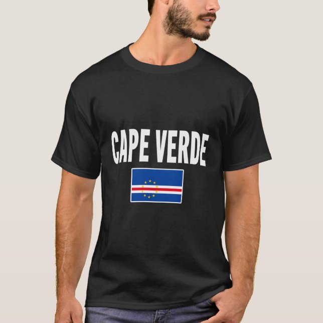 T-shirt Drapeau verdien du Cap Vert (Devant)