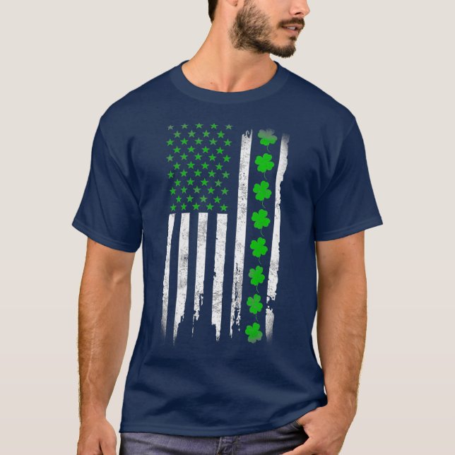T-shirt Drapeau vert Jour de la Saint Patrick IRLANDE (Devant)