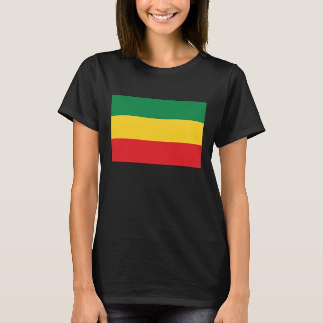 T-shirt Drapeau vert, or (jaune) et rouge (Devant)