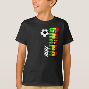 T-shirt Drapeau vertical de logo du football du Ghana du