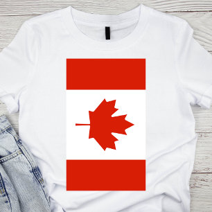 T-shirt Drapeau vertical du Canada