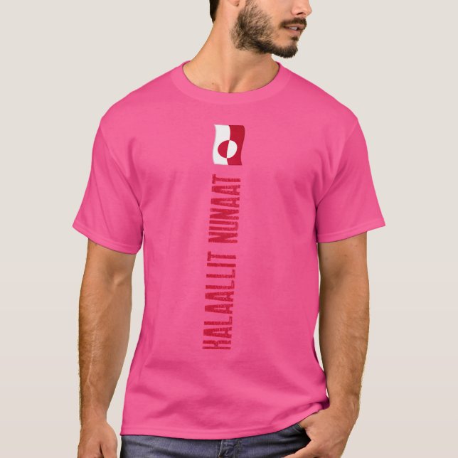 T-shirt Drapeau vertical du Groenland Kalaallit Nunaat (Devant)