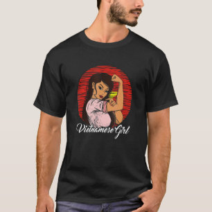 T-shirt Drapeau vietnamien Viêt-Nam Fille vietnamienne