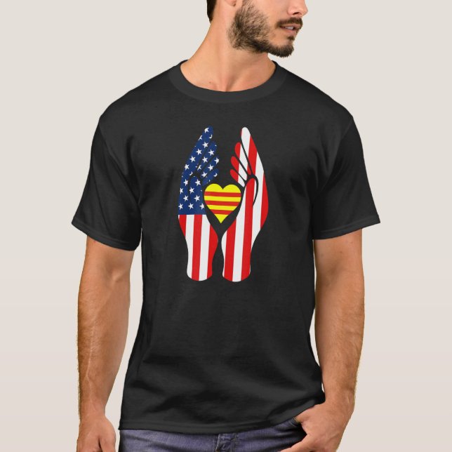 T-shirt Drapeau vietnamien vietnamien Cong Hoa Prière (Devant)