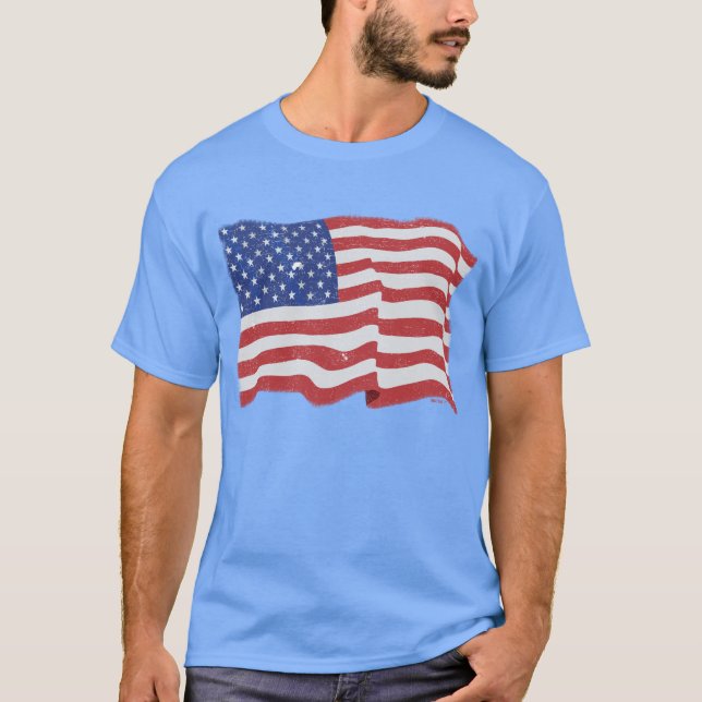 T-shirt Drapeau vintage (Devant)