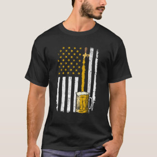 T-shirt Drapeau Vintage 4 juillet Cra