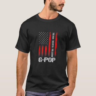 T-shirt Drapeau vintage américain G Pop Man Mythe Légende