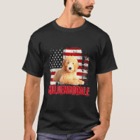 Drapeau vintage américain Goldendoodle Chien