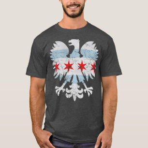 T-shirt Drapeau vintage Chicago patrimoine polonais de l'a