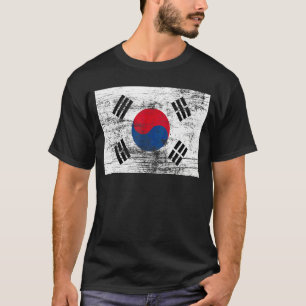 T-shirt Drapeau Vintage Corée du Sud