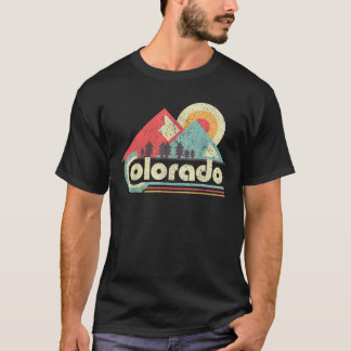 T-shirt Drapeau Vintage dérangé rétro de l'État du Colorad