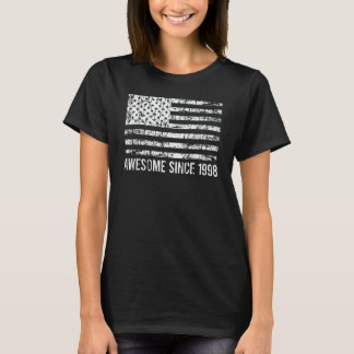 T-shirt Drapeau vintage des États-Unis pour 24e anniversai