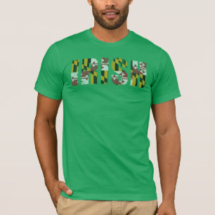 T-shirt Drapeau vintage d'état du Maryland d'Irlandais de