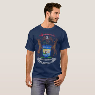 T-shirt Drapeau vintage d'état du Michigan